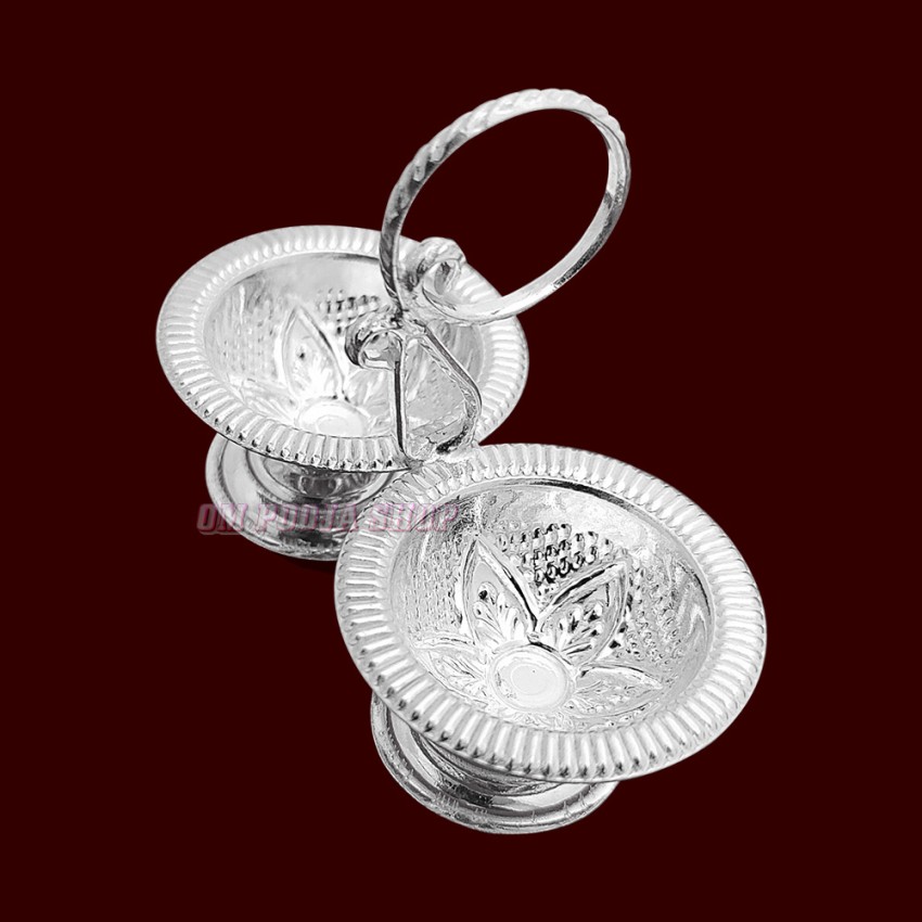 Traditional Haldi Kumkum Containers in pure Silver